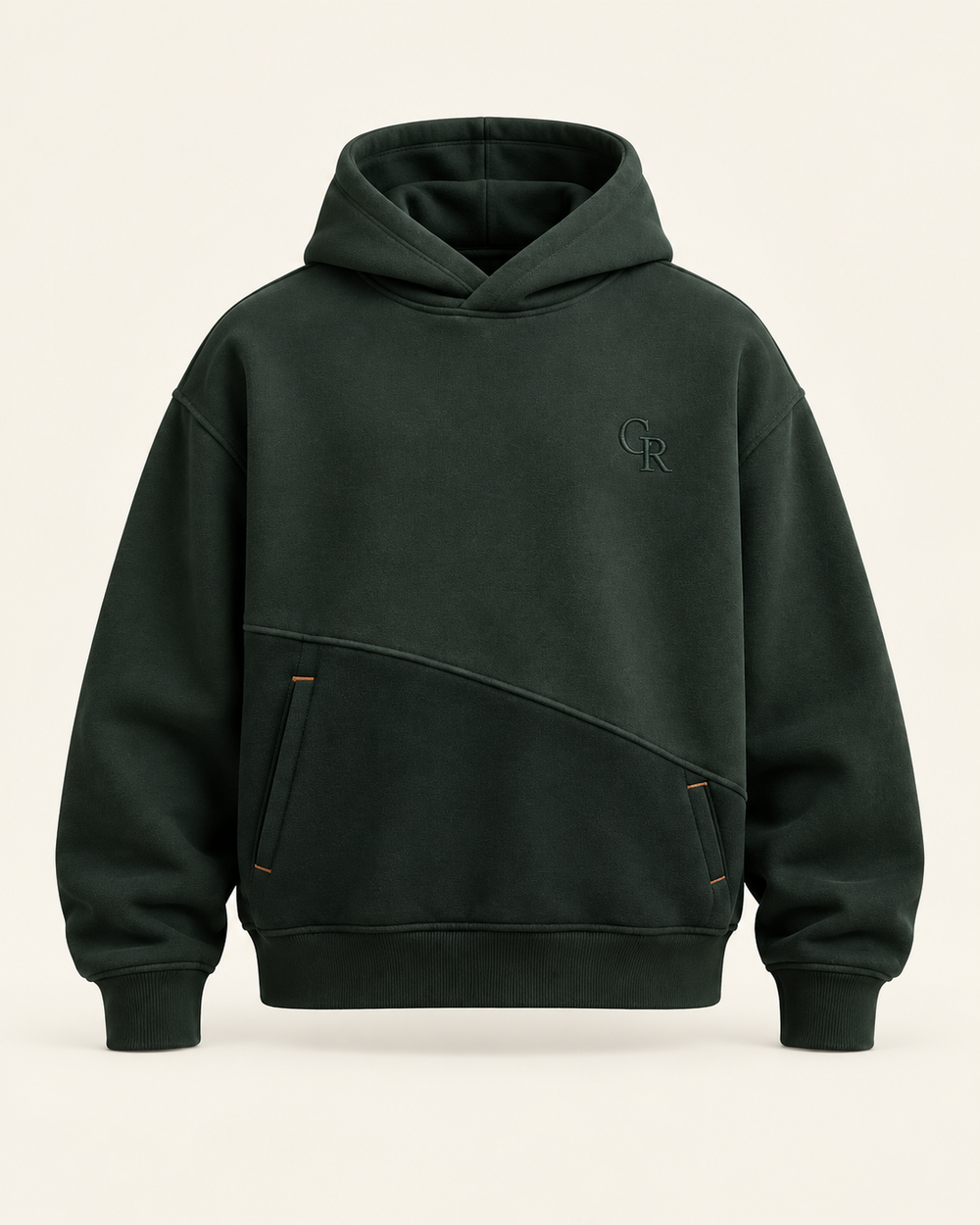 Arc Hoodie in Midnight Pine — individual front design preview