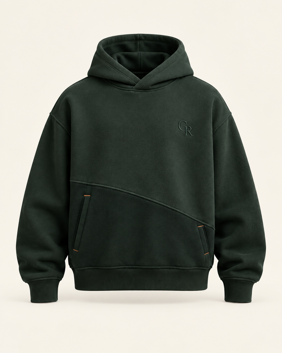Arc Hoodie in Midnight Pine — individual front design preview