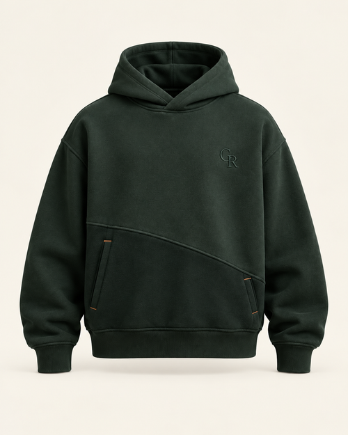 Arc Hoodie in Midnight Pine — individual front design preview