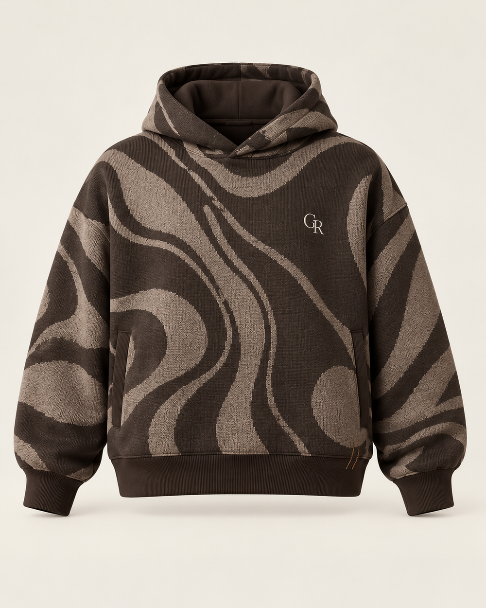 Echo Jacquard in Mocha / Taupe — individual front design preview