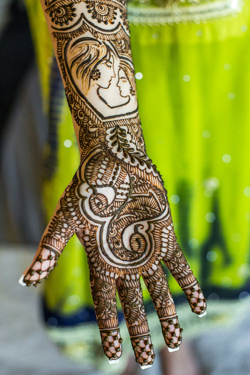Traditional Mehndi artwork on hands